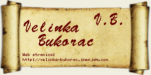 Velinka Bukorac vizit kartica
